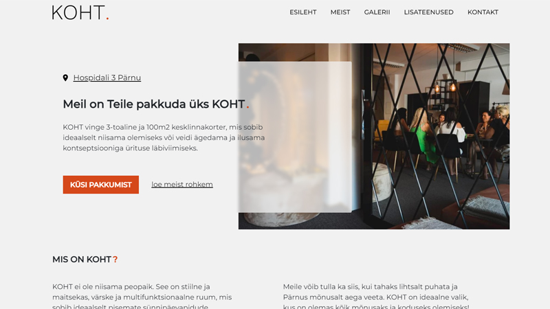Koht Pärnu veebileht